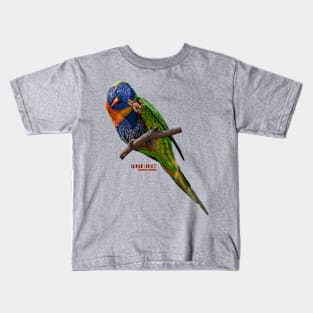 Rainbow Lorikeet_01C Kids T-Shirt